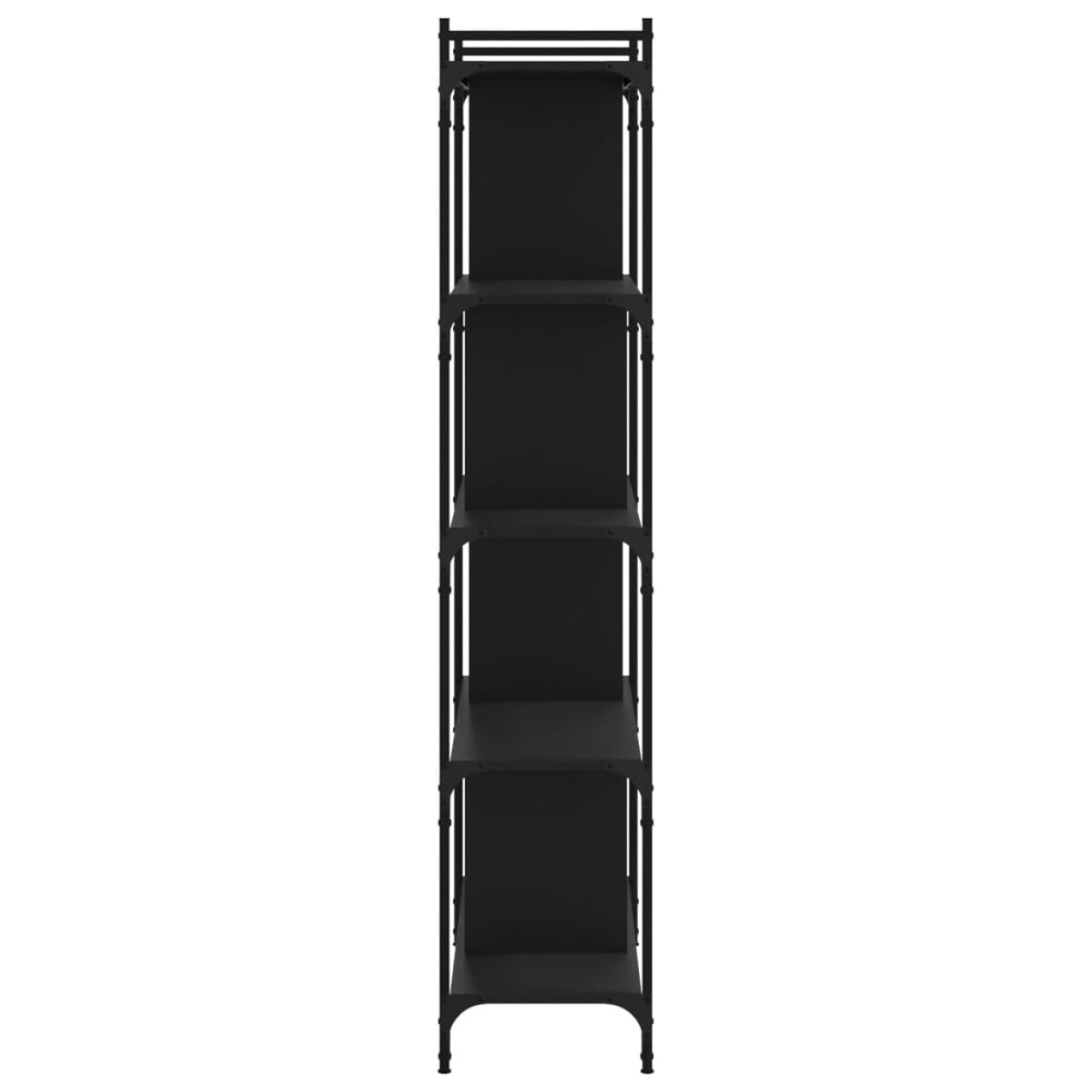 vidaXL Βιβλιοθήκη 5 Επιπέδων Μαύρη 76x32x158 εκ. Επεξεργασμένο Ξύλο