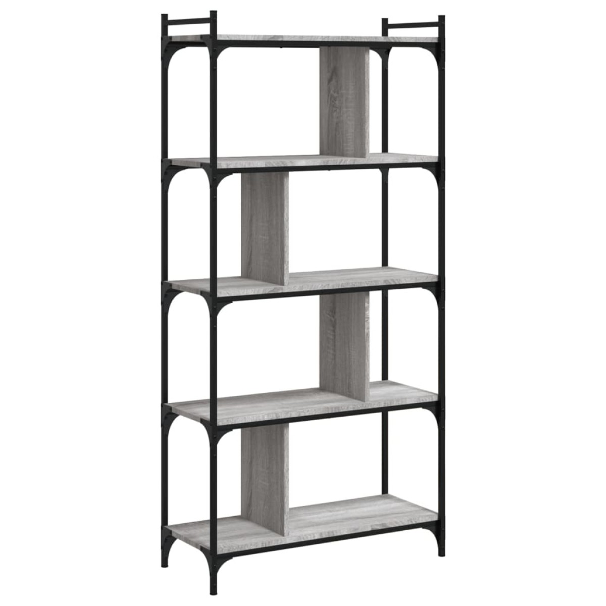 vidaXL Βιβλιοθήκη 5 Επιπέδων Γκρι Sonoma 76 x 32 x 158 εκ. Επεξ. Ξύλο