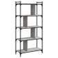 vidaXL Βιβλιοθήκη 5 Επιπέδων Γκρι Sonoma 76 x 32 x 158 εκ. Επεξ. Ξύλο