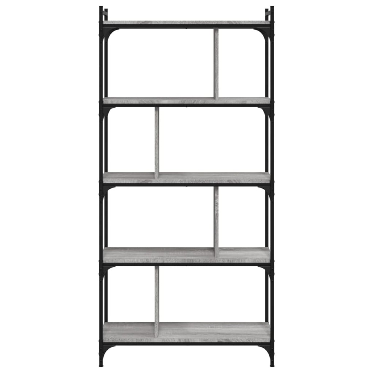 vidaXL Βιβλιοθήκη 5 Επιπέδων Γκρι Sonoma 76 x 32 x 158 εκ. Επεξ. Ξύλο