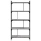 vidaXL Βιβλιοθήκη 5 Επιπέδων Γκρι Sonoma 76 x 32 x 158 εκ. Επεξ. Ξύλο