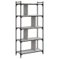 vidaXL Βιβλιοθήκη 5 Επιπέδων Γκρι Sonoma 76 x 32 x 158 εκ. Επεξ. Ξύλο