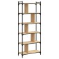 vidaXL Βιβλιοθήκη 6 Επιπέδων Sonoma Δρυς 76 x 32 x 192 εκ. Επεξ. Ξύλο