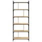 vidaXL Βιβλιοθήκη 6 Επιπέδων Sonoma Δρυς 76 x 32 x 192 εκ. Επεξ. Ξύλο