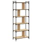 vidaXL Βιβλιοθήκη 6 Επιπέδων Sonoma Δρυς 76 x 32 x 192 εκ. Επεξ. Ξύλο