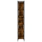 vidaXL Βιβλιοθήκη 6 Επιπέδων Καπνιστή Δρυς 76x32x192 εκ. Επεξ. Ξύλο
