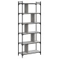 vidaXL Βιβλιοθήκη 6 Επιπέδων Γκρι Sonoma 76 x 32 x 192 εκ. Επεξ. Ξύλο