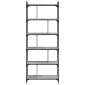 vidaXL Βιβλιοθήκη 6 Επιπέδων Γκρι Sonoma 76 x 32 x 192 εκ. Επεξ. Ξύλο