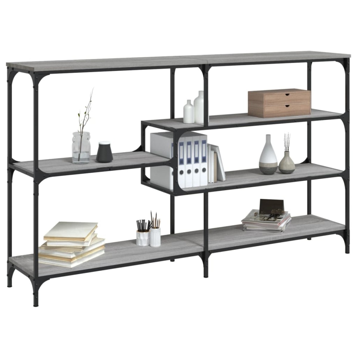vidaXL Τραπέζι Κονσόλα Γκρι Sonoma 160x32x95 εκ. Επεξεργασμένο Ξύλο