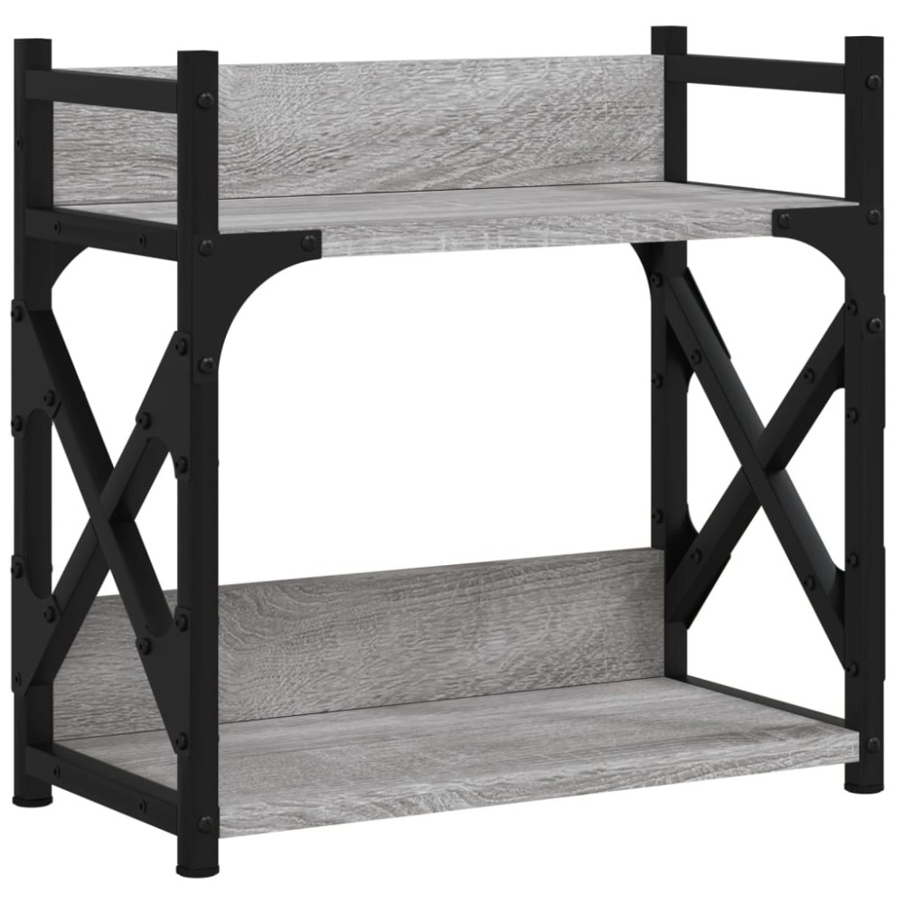 vidaXL Βάση Εκτυπωτή 2 Επιπέδων Γκρι Sonoma 40x20x40 εκ Επεξ. Ξύλο