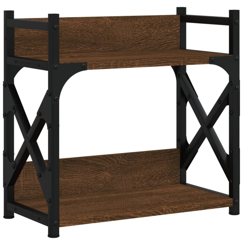 vidaXL Βάση Εκτυπωτή 2 Επιπέδων Καφέ Δρυς 40x20x40 εκ Επεξ. Ξύλο