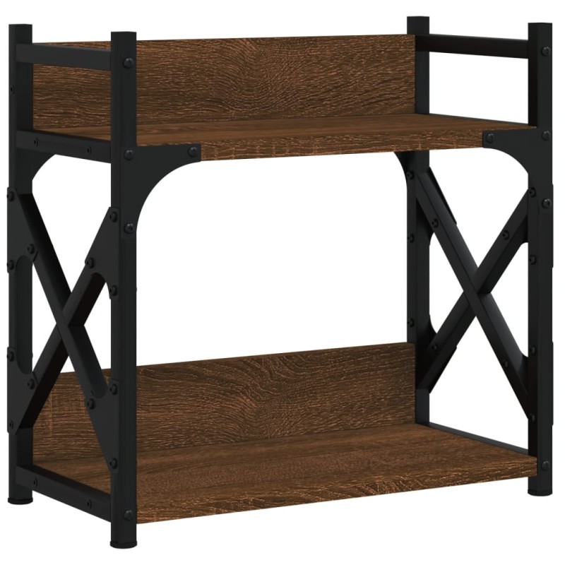vidaXL Βάση Εκτυπωτή 2 Επιπέδων Καφέ Δρυς 40x20x40 εκ Επεξ. Ξύλο