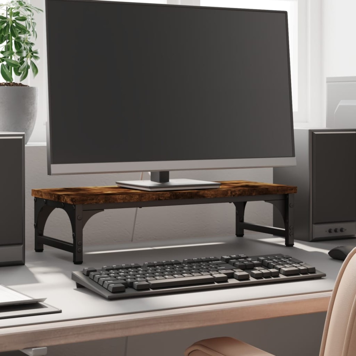 vidaXL Βάση Οθόνης Καπνιστή Δρυς 55x23x14 εκ. από Επεξεργασμένο Ξύλο