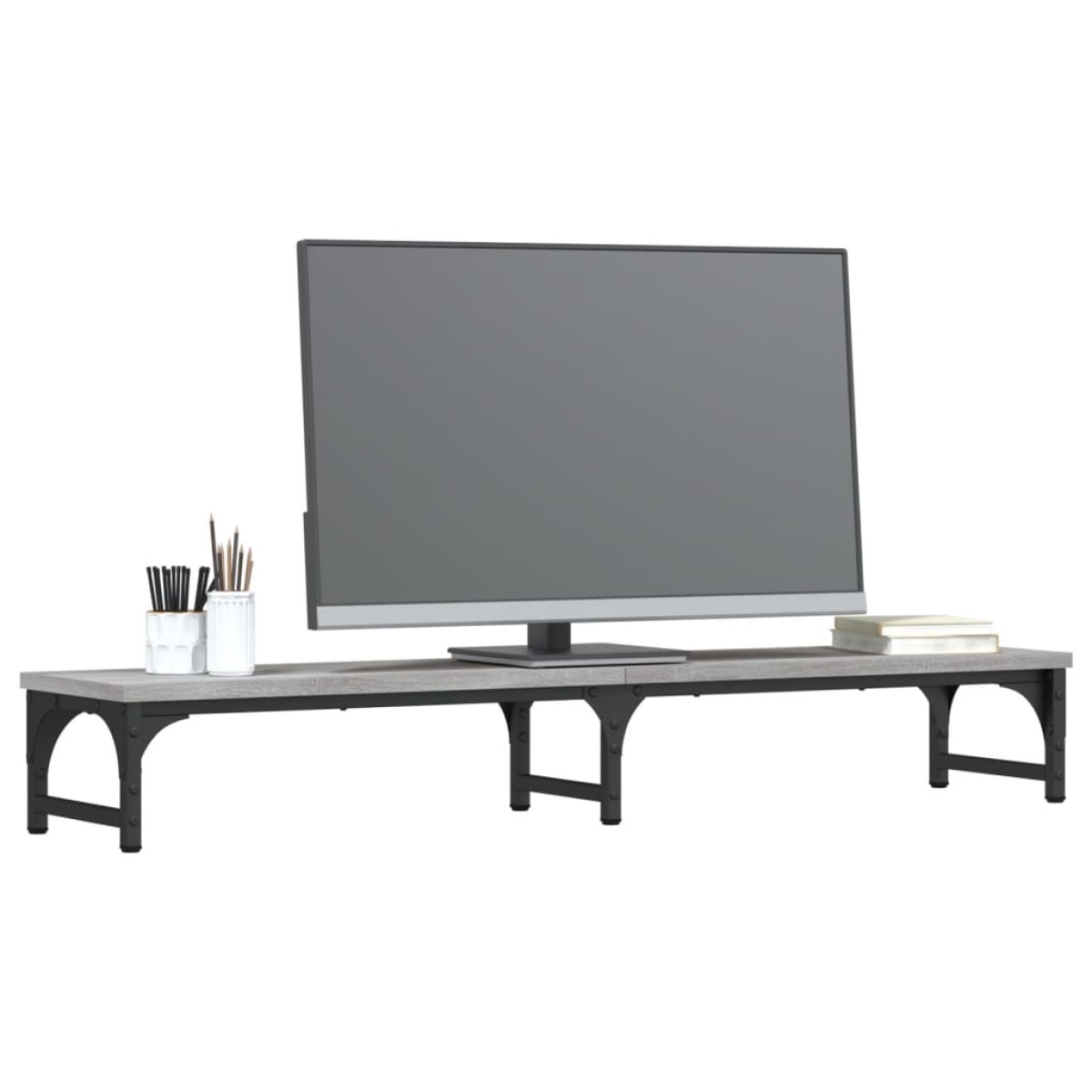 vidaXL Βάση Οθόνης Γκρι Sonoma 105x23x15,5 εκ. από Επεξεργασμένο Ξύλο