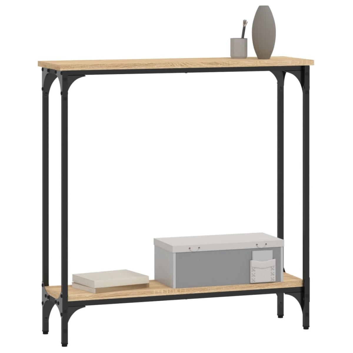 vidaXL Τραπέζι Κονσόλα Sonoma Δρυς 75x22,5x75 εκ. Επεξεργασμένο Ξύλο