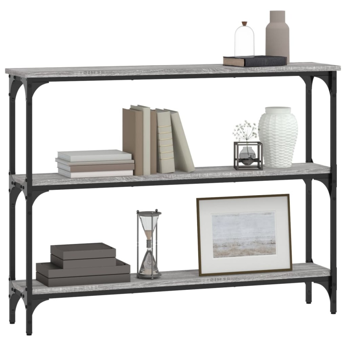 vidaXL Τραπέζι Κονσόλα Γκρι Sonoma 100x22,5x75 εκ. Επεξεργασμένο Ξύλο