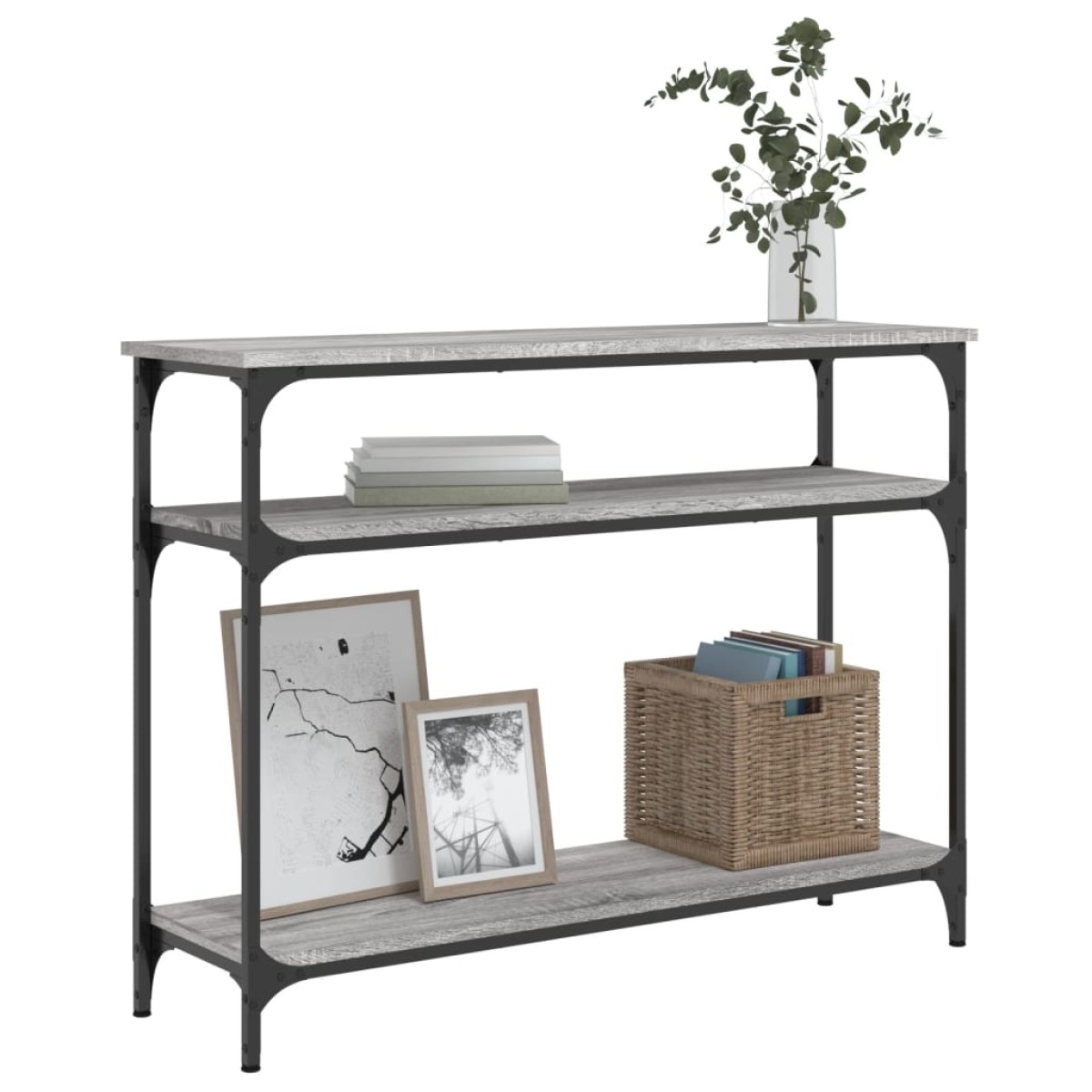 vidaXL Τραπέζι Κονσόλα Γκρι Sonoma 100x29x75 εκ. Επεξεργασμένο Ξύλο