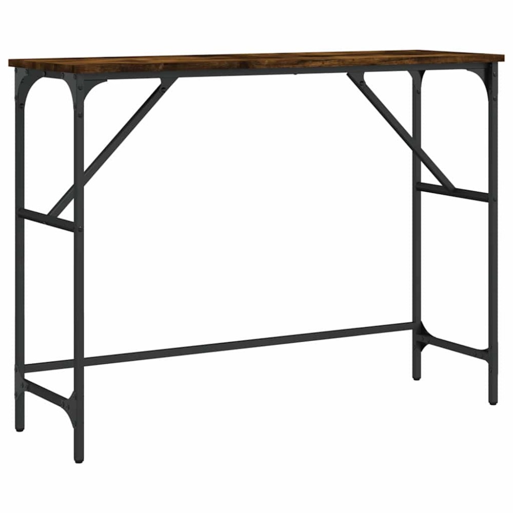 vidaXL Τραπέζι Κονσόλα Καπνιστή Δρυς 100x32x75 εκ. Επεξεργασμένο Ξύλο