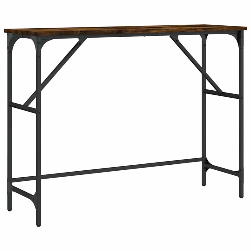 vidaXL Τραπέζι Κονσόλα Καπνιστή Δρυς 100x32x75 εκ. Επεξεργασμένο Ξύλο