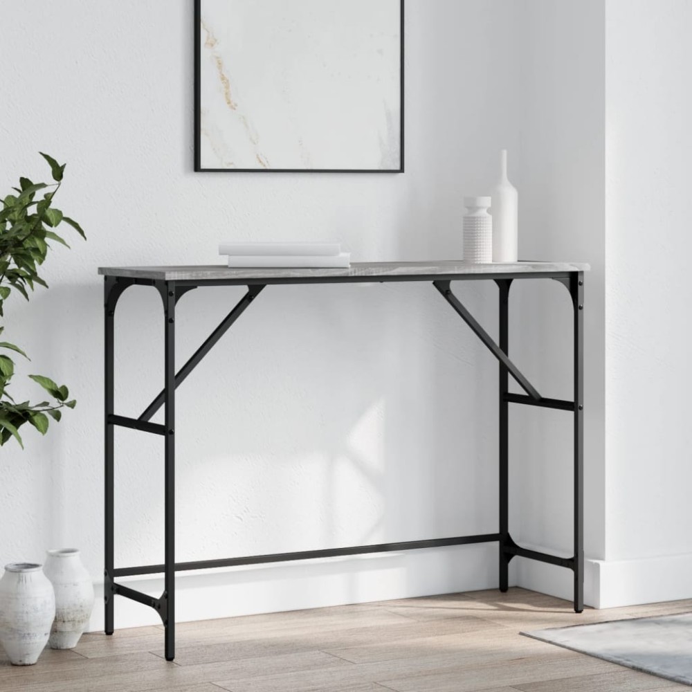 vidaXL Τραπέζι Κονσόλα Γκρι Sonoma 100x32x75 εκ. Επεξεργασμένο Ξύλο