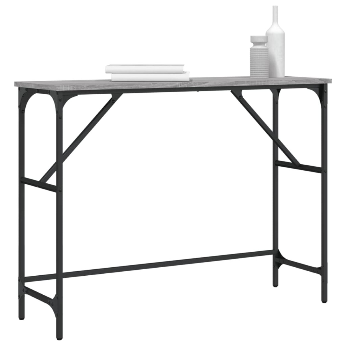 vidaXL Τραπέζι Κονσόλα Γκρι Sonoma 100x32x75 εκ. Επεξεργασμένο Ξύλο