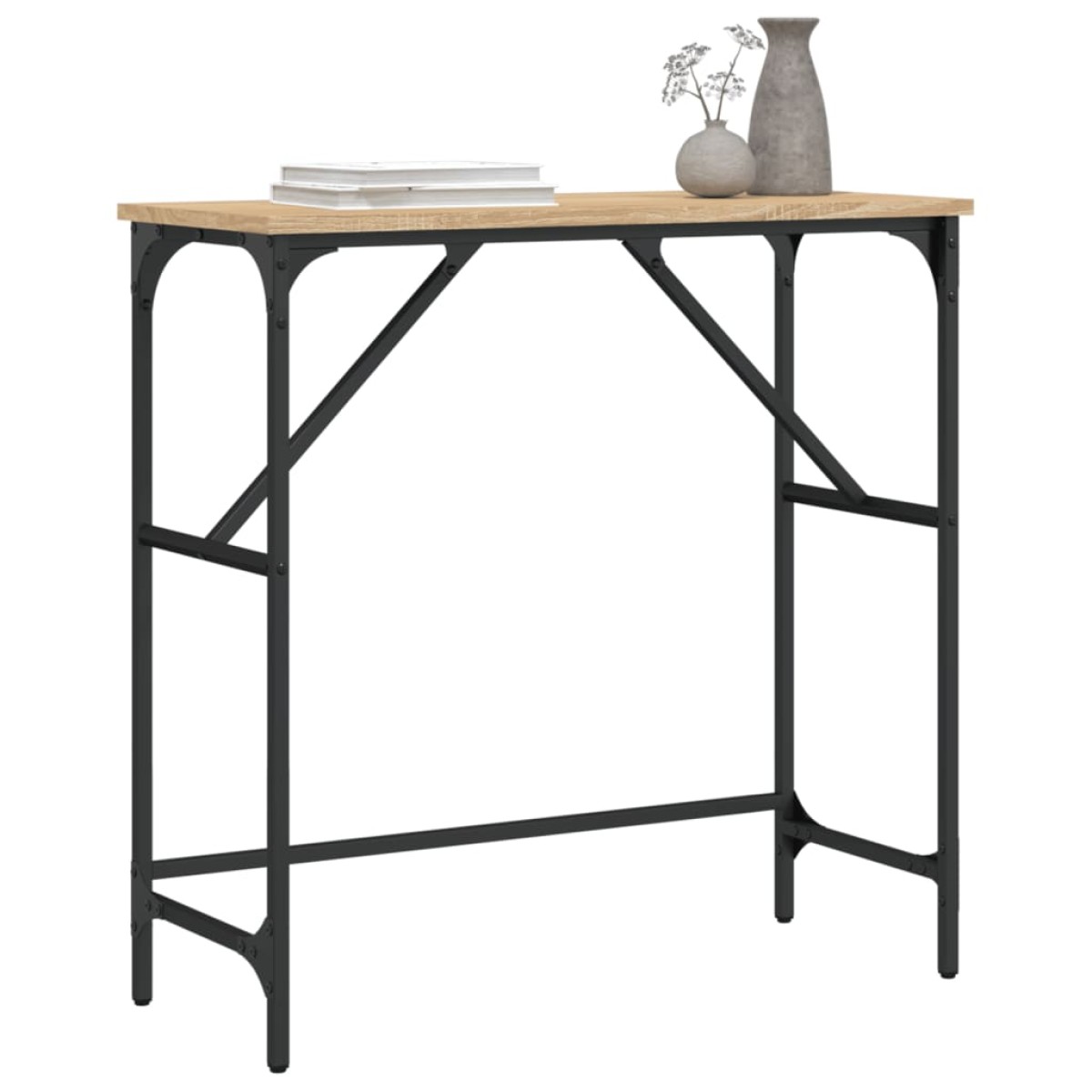vidaXL Τραπέζι Κονσόλα Sonoma Δρυς 75x32x75 εκ. Επεξεργασμένο Ξύλο