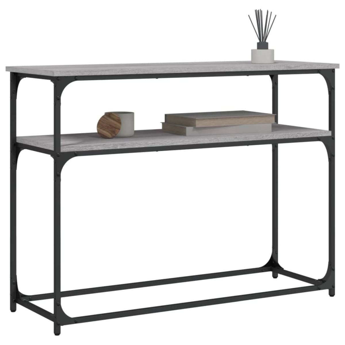 vidaXL Τραπέζι Κονσόλα Γκρι Sonoma 100x35,5x75 εκ. Επεξεργασμένο Ξύλο