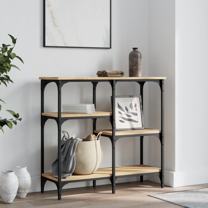 vidaXL Κονσόλα Τραπεζιού Sonoma Δρυς 80 x 29 x 75 εκ. από Τεχνητό Ξύλο