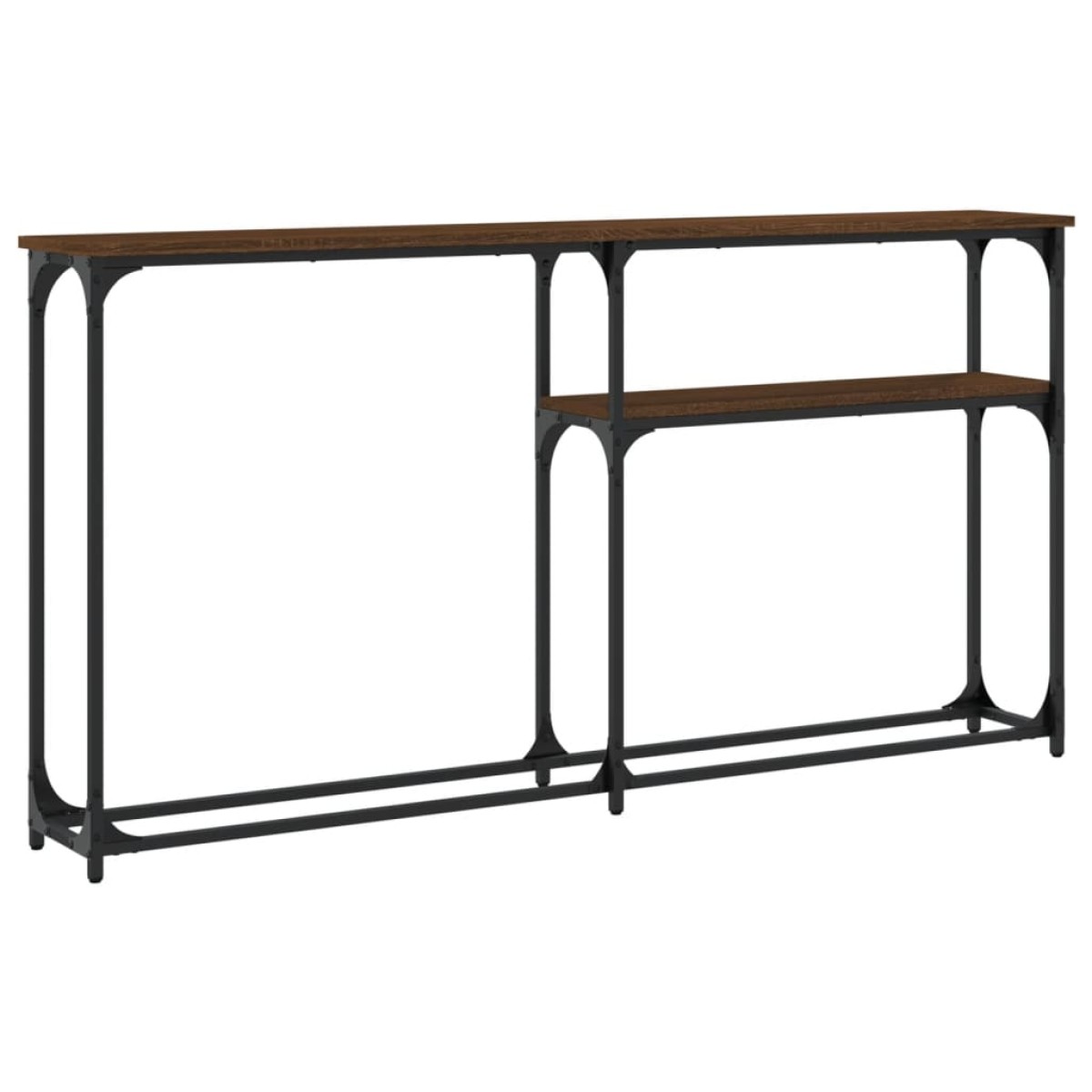 vidaXL Τραπέζι Κονσόλα Καφέ Δρυς 145x22,5x75 εκ. Επεξεργασμένο Ξύλο