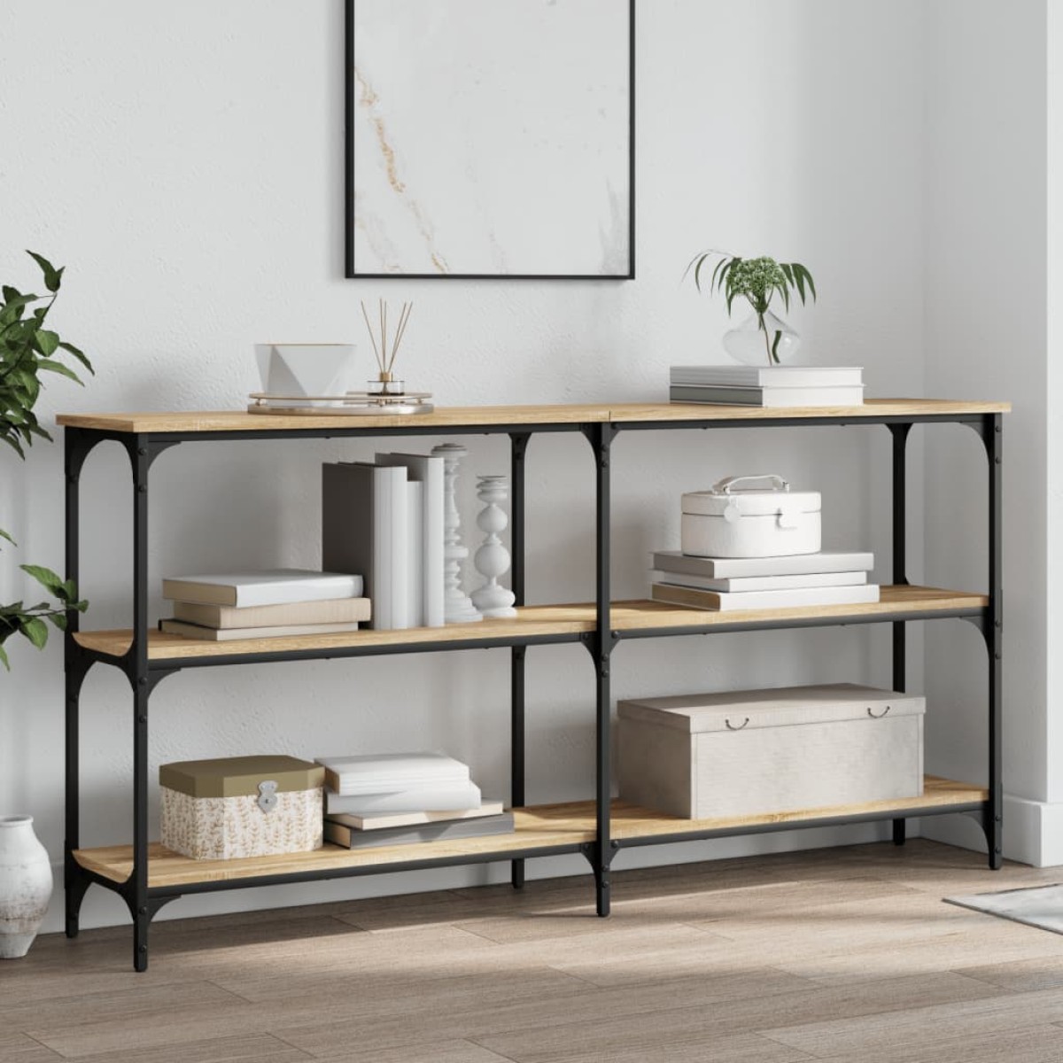 vidaXL Τραπέζι Κονσόλα Sonoma Δρυς 150x29x75 εκ. Επεξεργασμένο Ξύλο