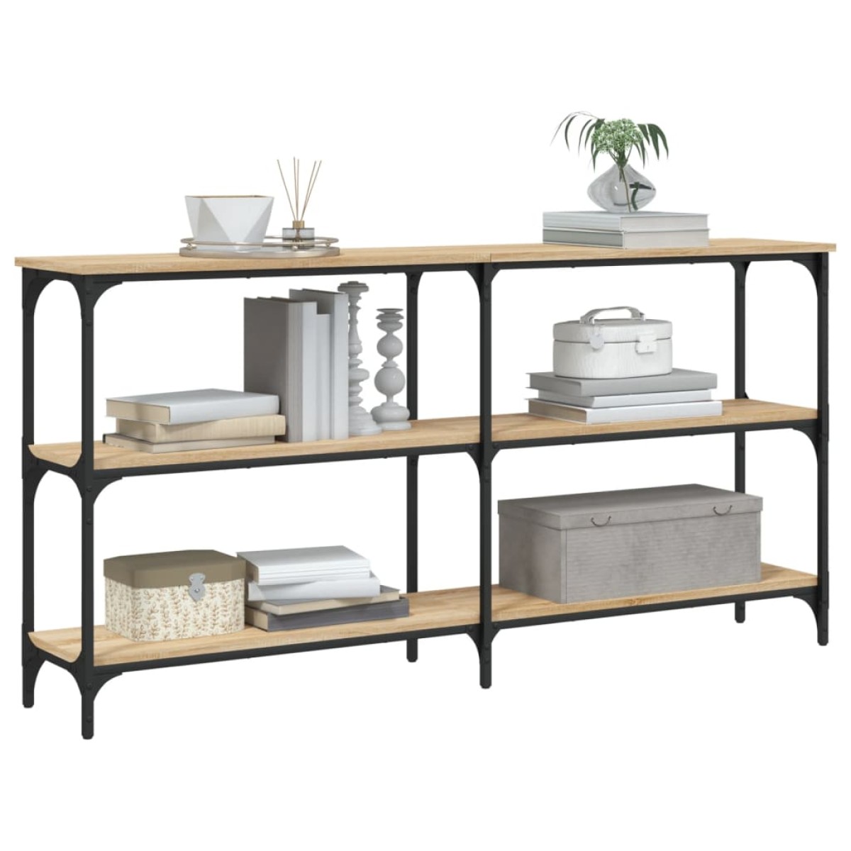 vidaXL Τραπέζι Κονσόλα Sonoma Δρυς 150x29x75 εκ. Επεξεργασμένο Ξύλο