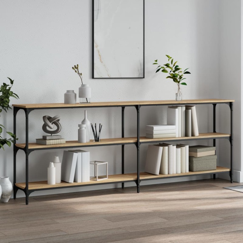 vidaXL Κονσόλα Τραπεζιού Sonoma Δρυς 200 x 29 x 75 εκ. από Τεχνητό Ξύλο