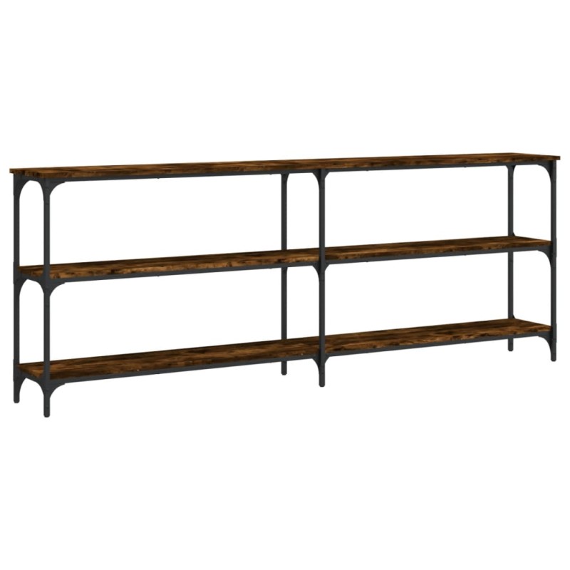 vidaXL Τραπέζι Κονσόλα Καπνιστή Δρυς 200x29x75 εκ. Επεξεργασμένο Ξύλο