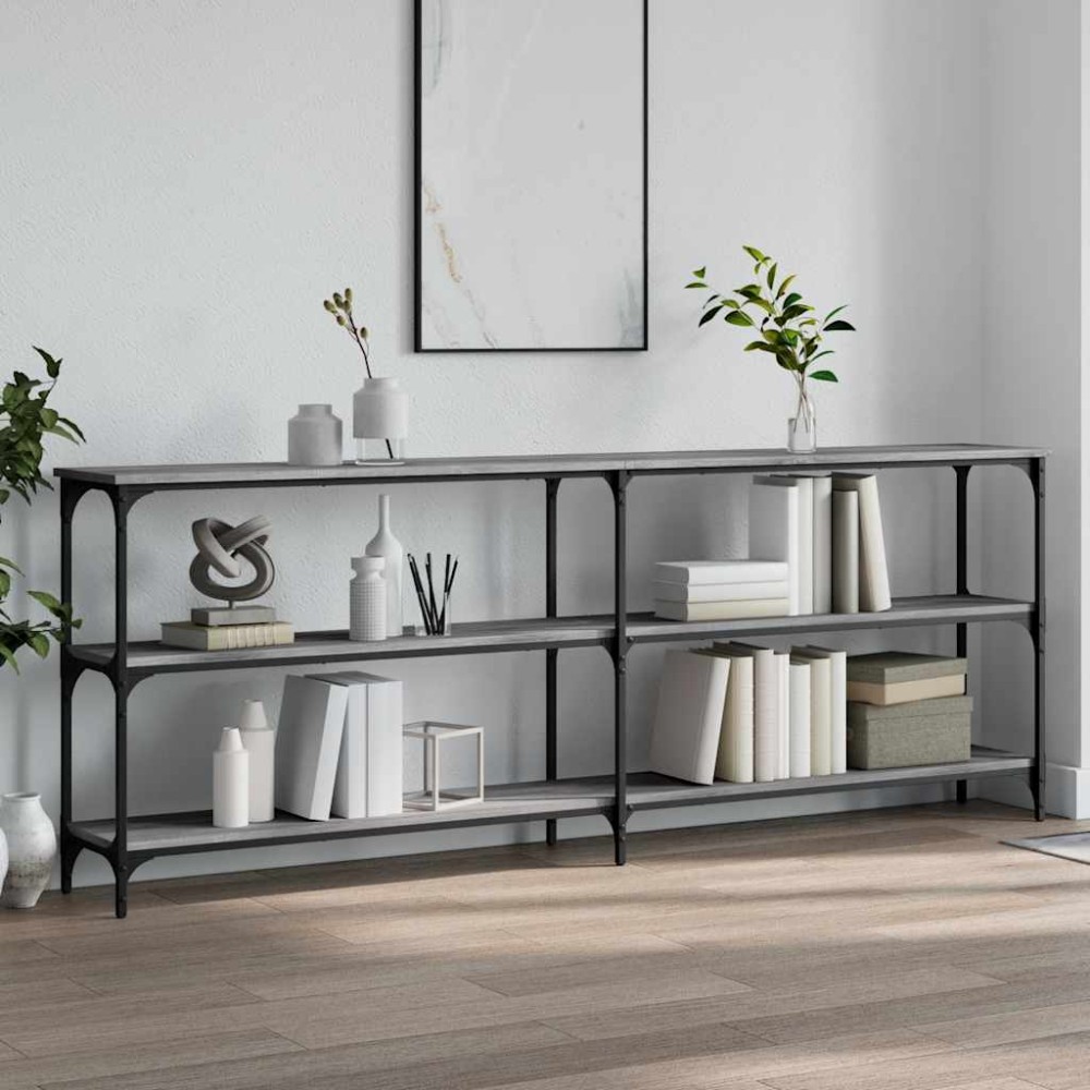 vidaXL Τραπέζι Κονσόλα Γκρι Sonoma 200x29x75 εκ. Επεξεργασμένο Ξύλο