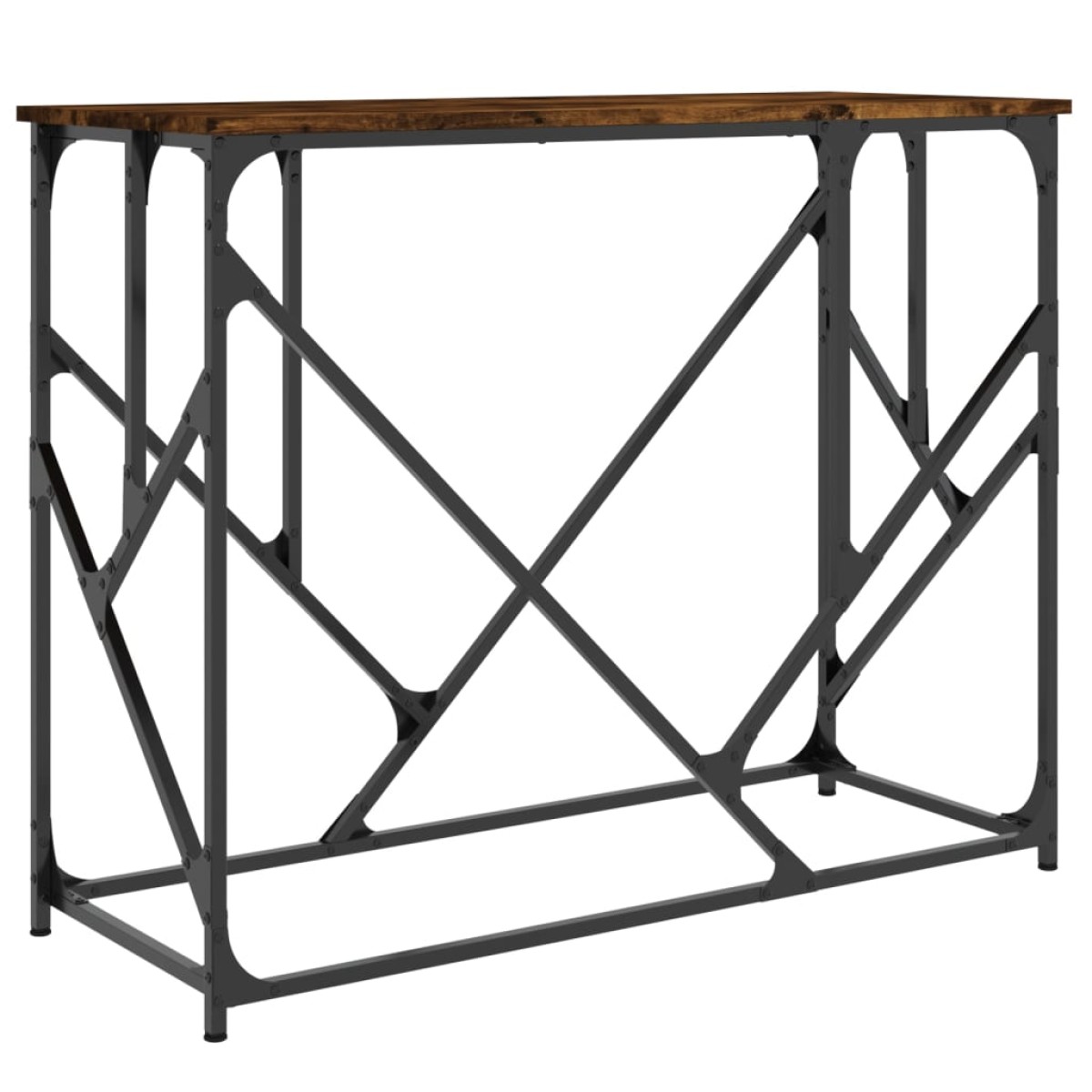 vidaXL Τραπέζι Κονσόλα Καπνιστή Δρυς 100x40x80 εκ. Επεξεργασμένο Ξύλο