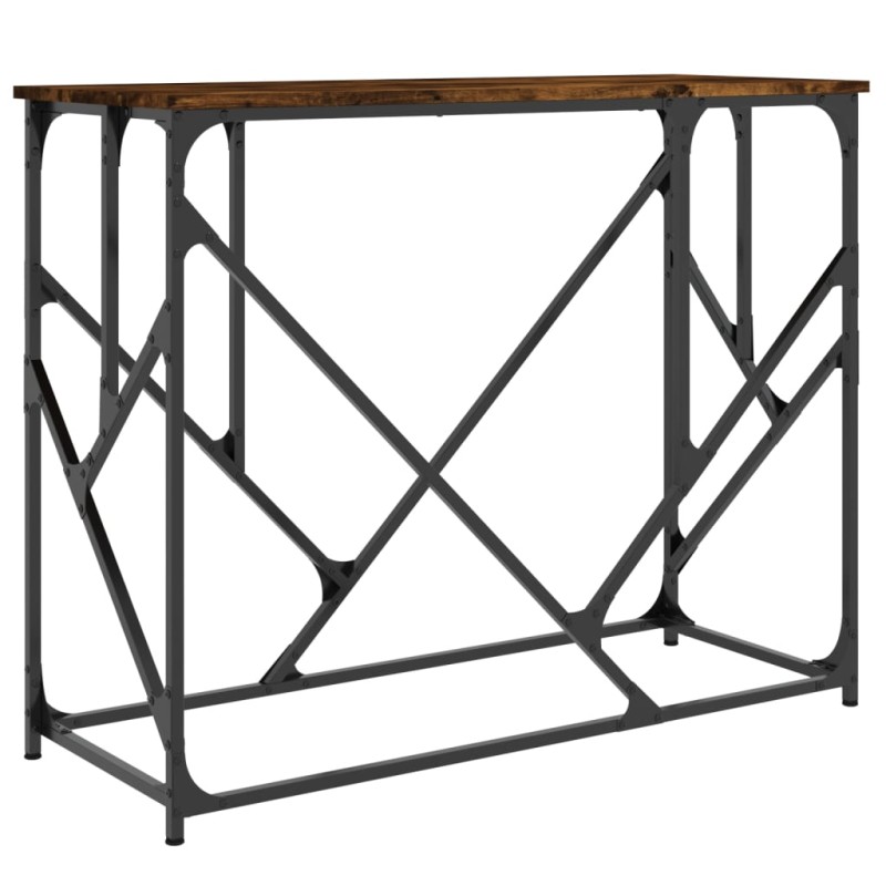 vidaXL Τραπέζι Κονσόλα Καπνιστή Δρυς 100x40x80 εκ. Επεξεργασμένο Ξύλο