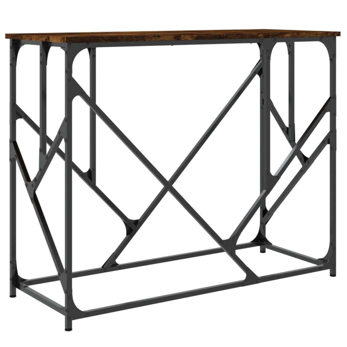 vidaXL Τραπέζι Κονσόλα Καπνιστή Δρυς 100x40x80 εκ. Επεξεργασμένο Ξύλο