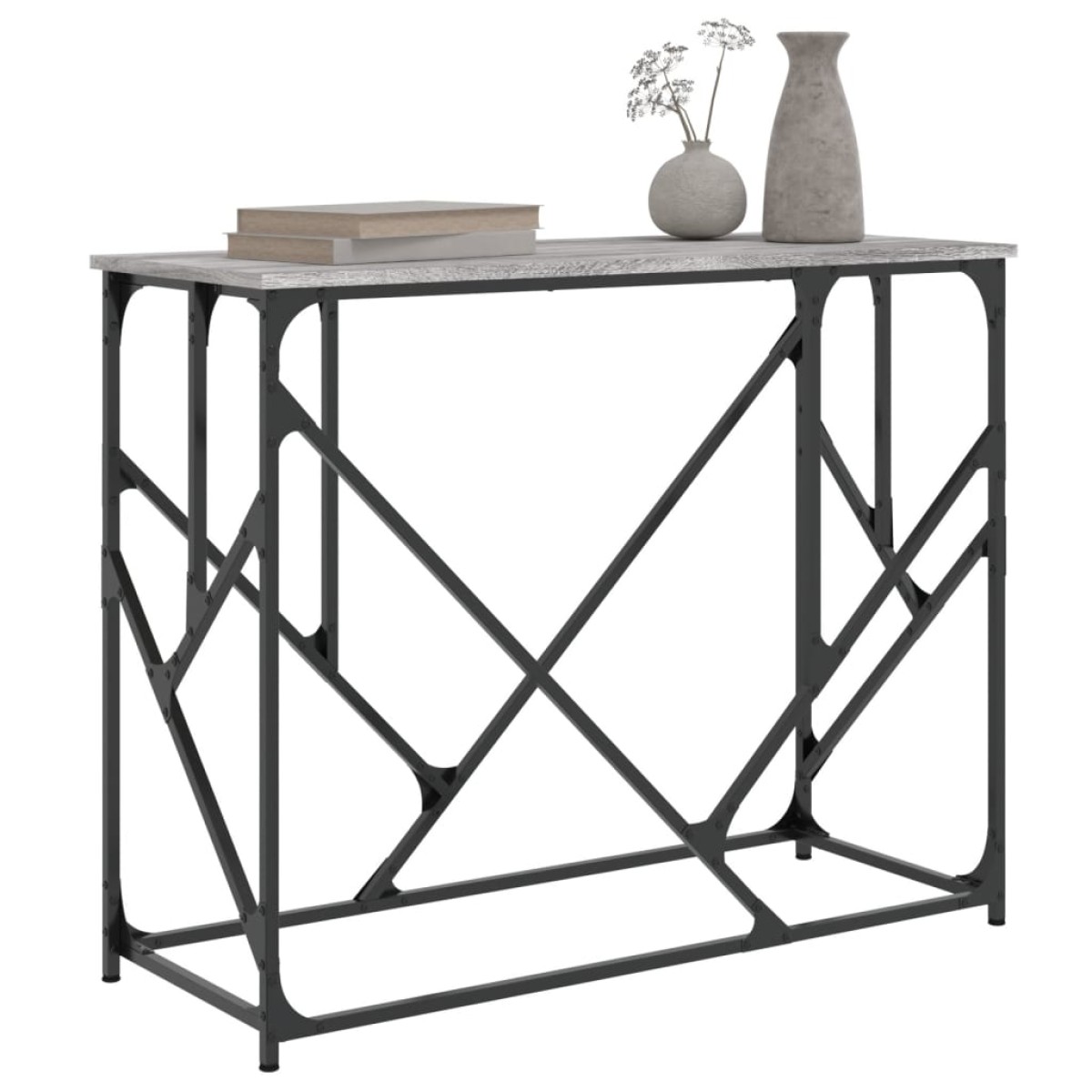 vidaXL Τραπέζι Κονσόλα Γκρι Sonoma 100x40x80 εκ. Επεξεργασμένο Ξύλο