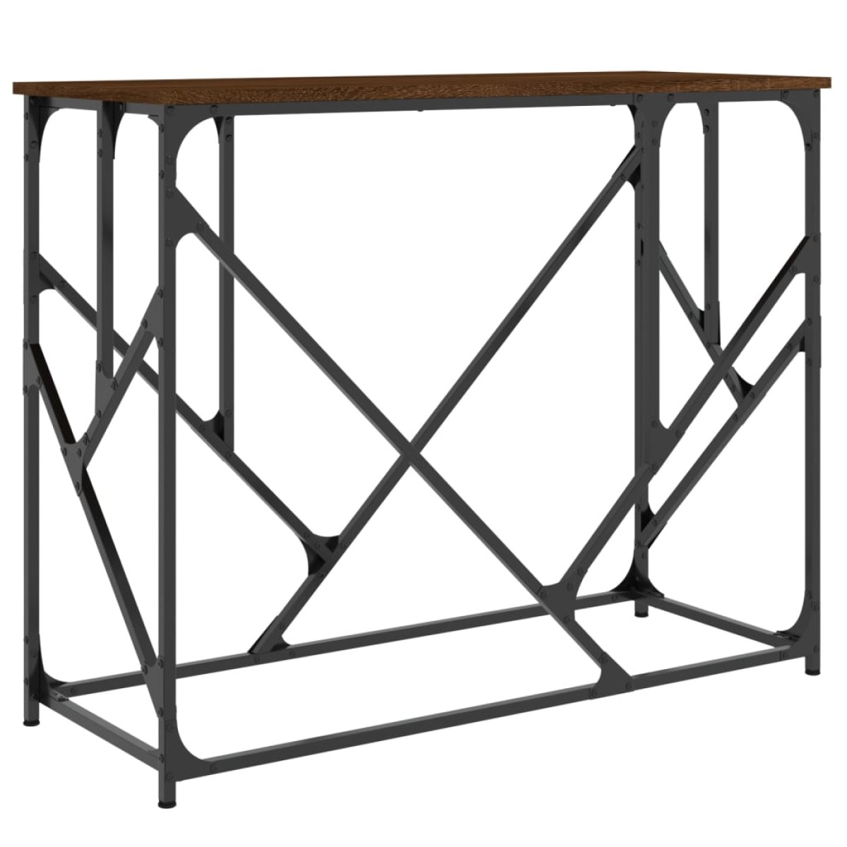 vidaXL Τραπέζι Κονσόλα Καφέ Δρυς 100x40x80 εκ. Επεξεργασμένο Ξύλο