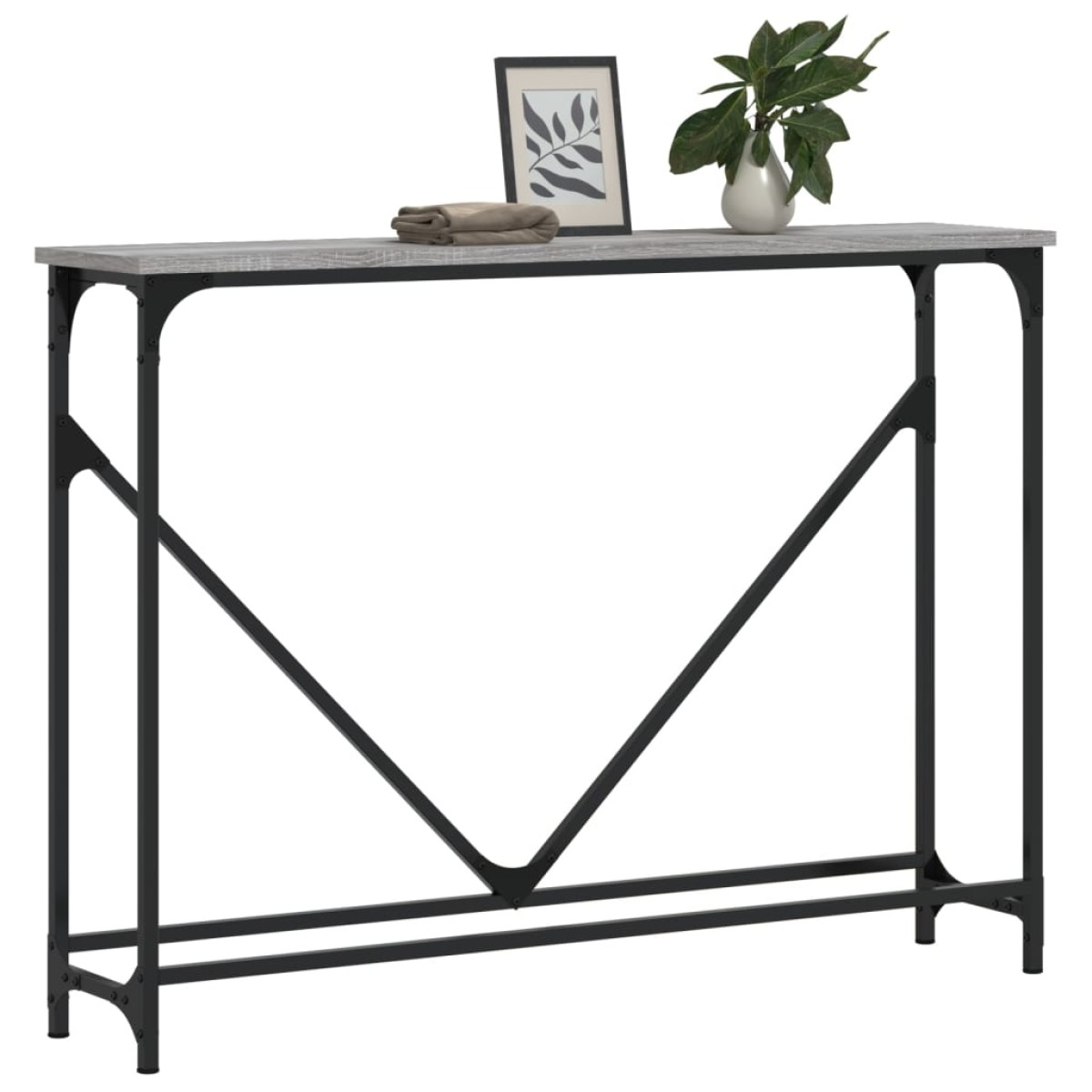 vidaXL Τραπέζι Κονσόλα Γκρι Sonoma 102 x 22,5 x 75 εκ. Επεξεργ. Ξύλο