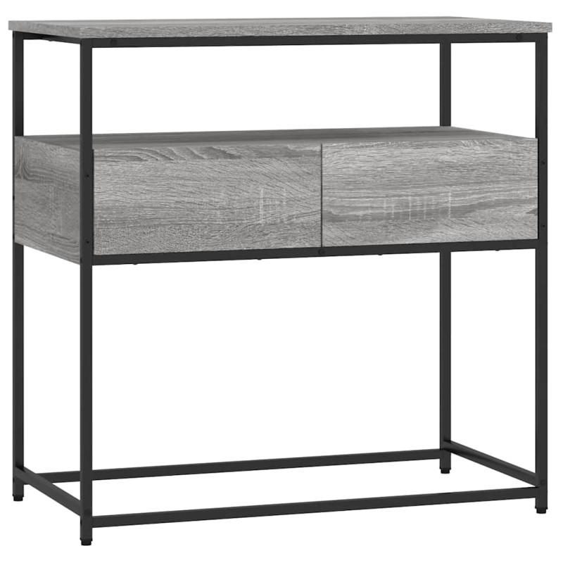 vidaXL Τραπέζι Κονσόλα Γκρι Sonoma 75x40x75 εκ. Επεξεργασμένο Ξύλο