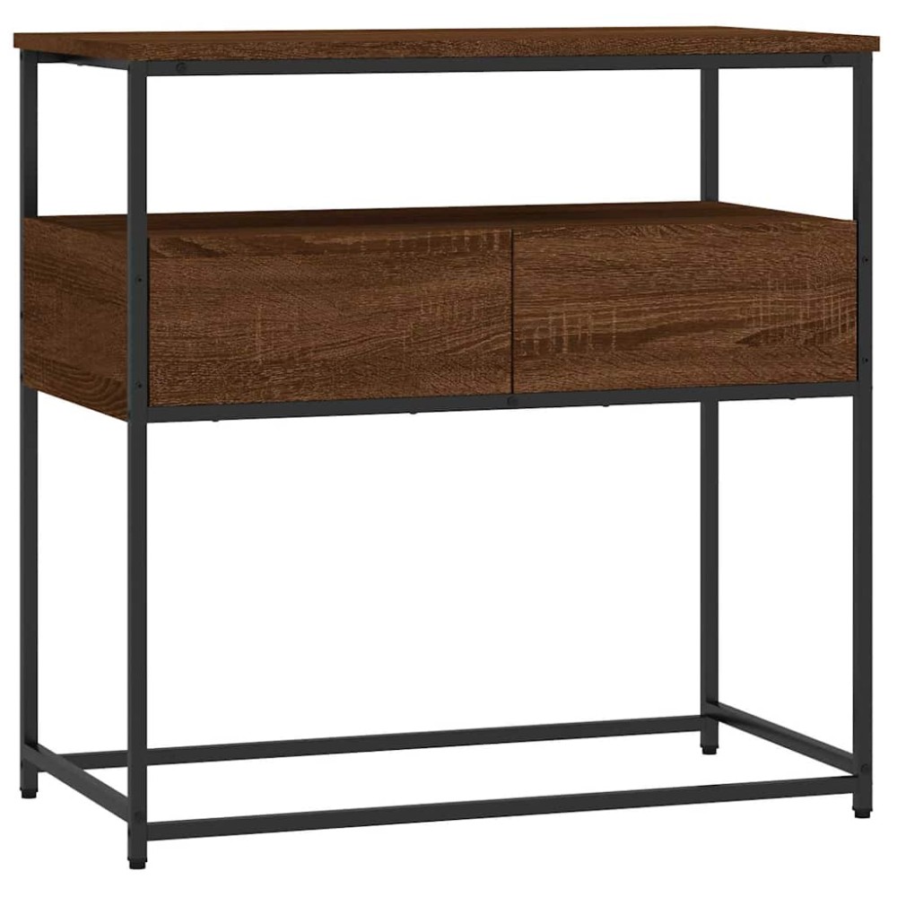 vidaXL Τραπέζι Κονσόλα Καφέ Δρυς 75 x 40 x 75 εκ. Επεξεργασμένο Ξύλο