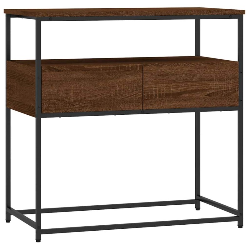 vidaXL Τραπέζι Κονσόλα Καφέ Δρυς 75 x 40 x 75 εκ. Επεξεργασμένο Ξύλο