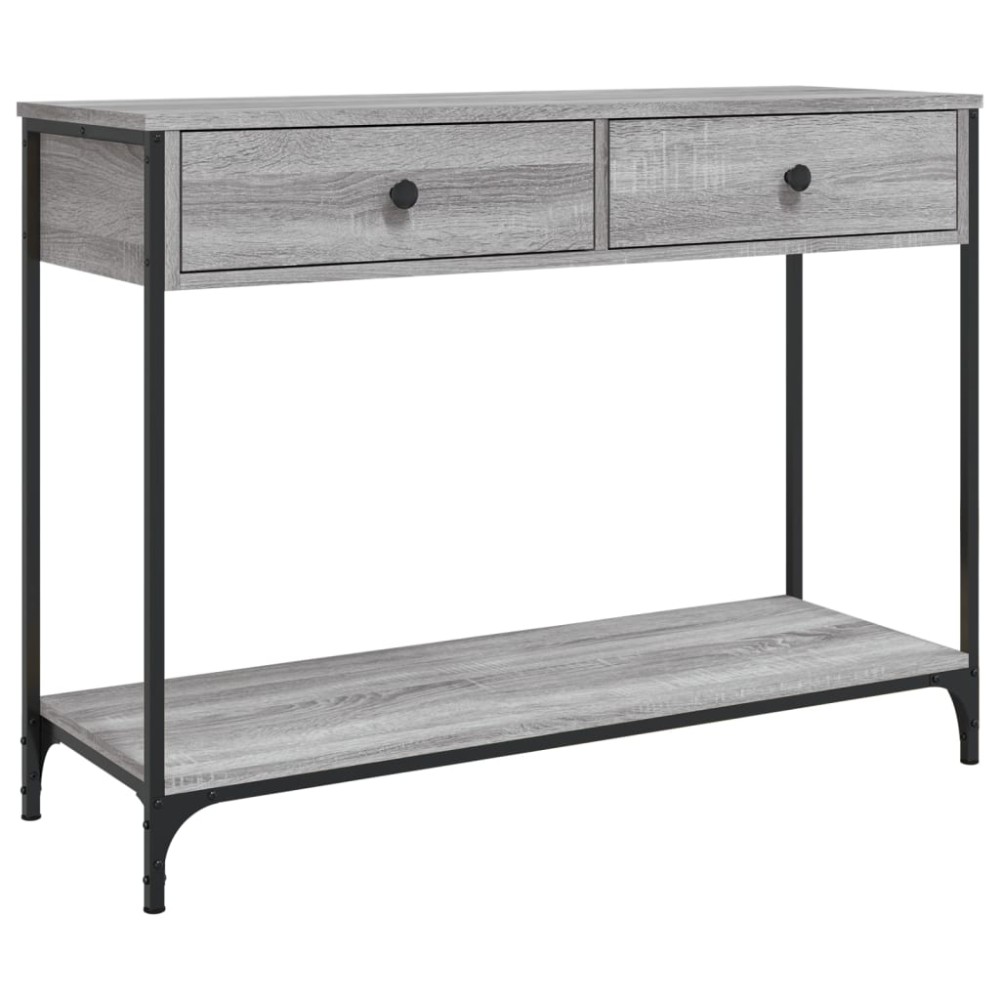 vidaXL Τραπέζι Κονσόλα Γκρι Sonoma 100x34,5x75 εκ. Επεξεργασμένο Ξύλο