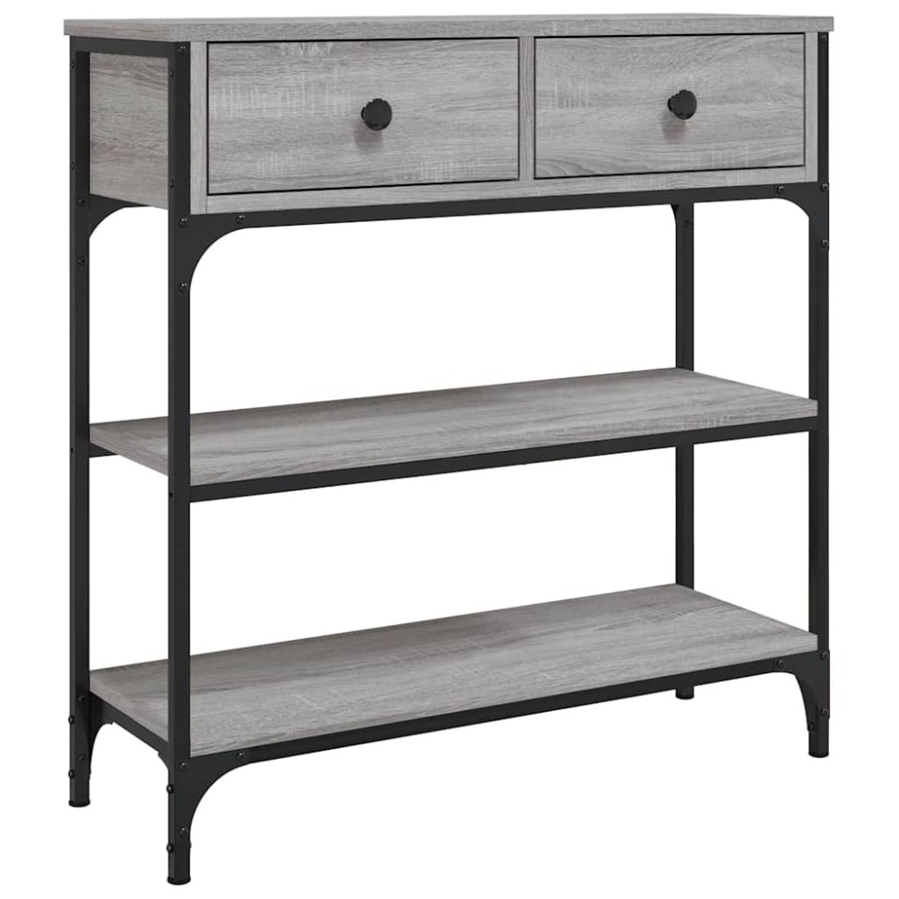 vidaXL Τραπέζι Κονσόλα Γκρι Sonoma 72,5x25x75 εκ. Επεξεργασμένο Ξύλο