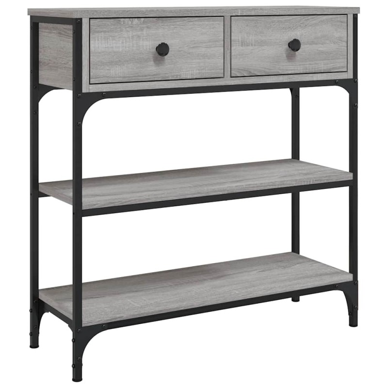 vidaXL Τραπέζι Κονσόλα Γκρι Sonoma 72,5x25x75 εκ. Επεξεργασμένο Ξύλο