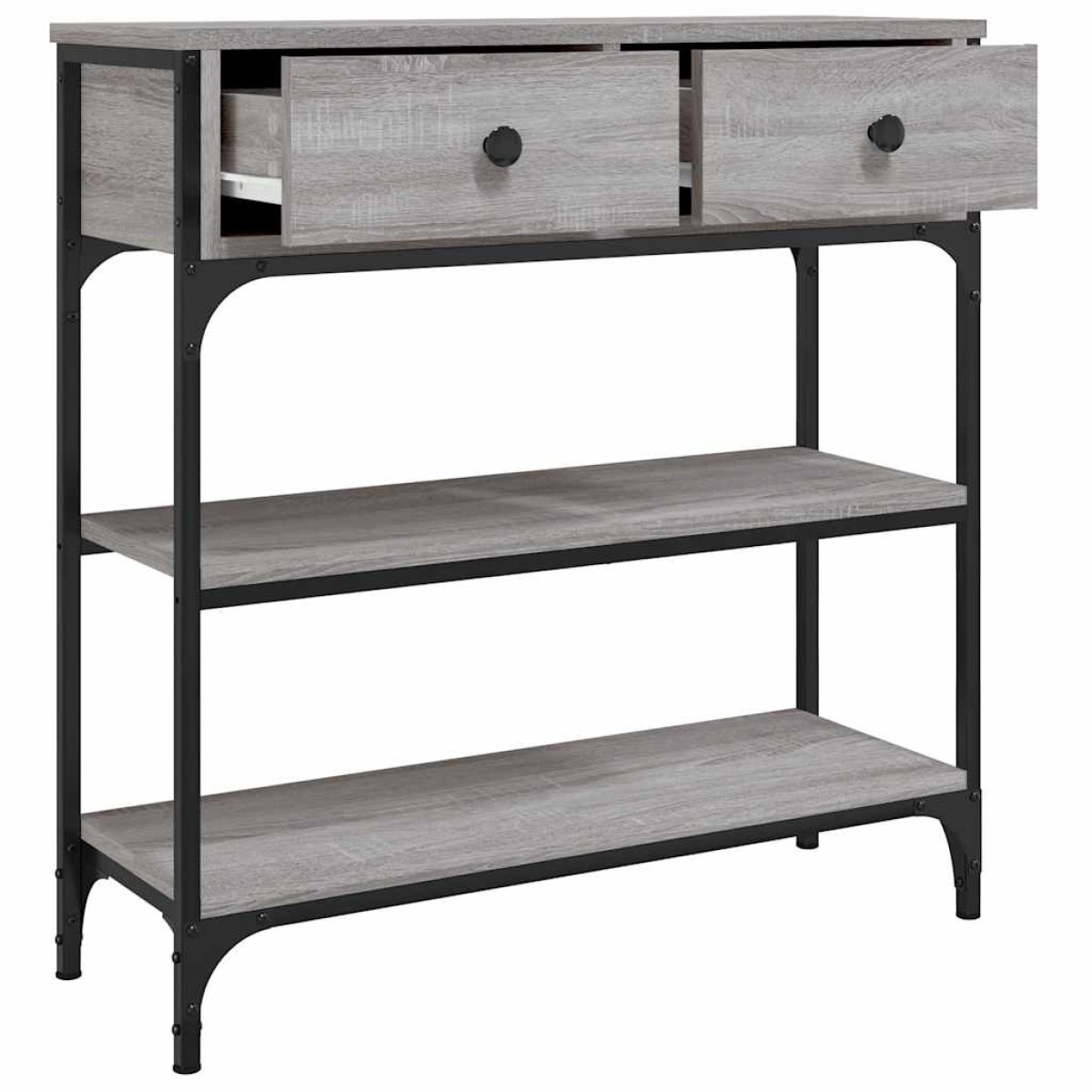 vidaXL Τραπέζι Κονσόλα Γκρι Sonoma 72,5x25x75 εκ. Επεξεργασμένο Ξύλο