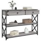 vidaXL Τραπέζι Κονσόλα Γκρι Sonoma 100x28x75 εκ. Επεξεργασμένο Ξύλο