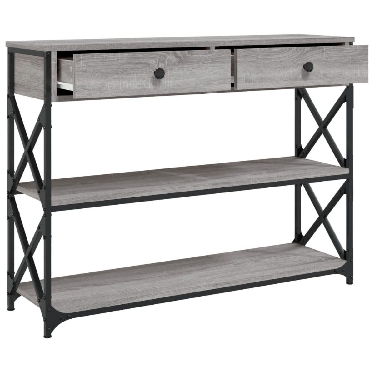 vidaXL Τραπέζι Κονσόλα Γκρι Sonoma 100x28x75 εκ. Επεξεργασμένο Ξύλο