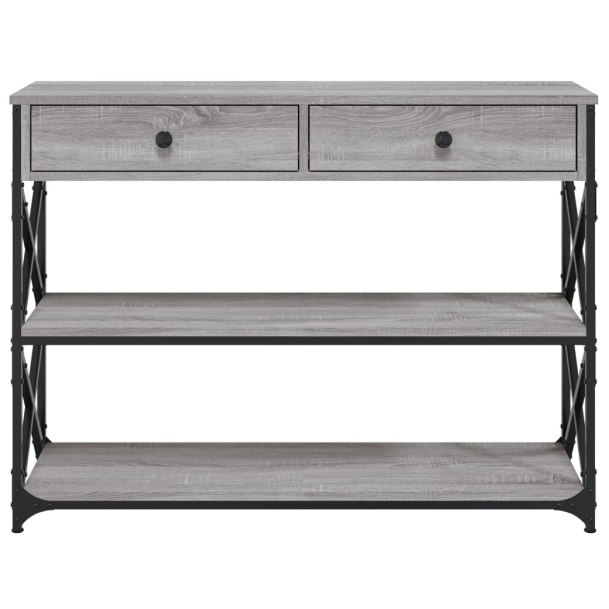 vidaXL Τραπέζι Κονσόλα Γκρι Sonoma 100x28x75 εκ. Επεξεργασμένο Ξύλο